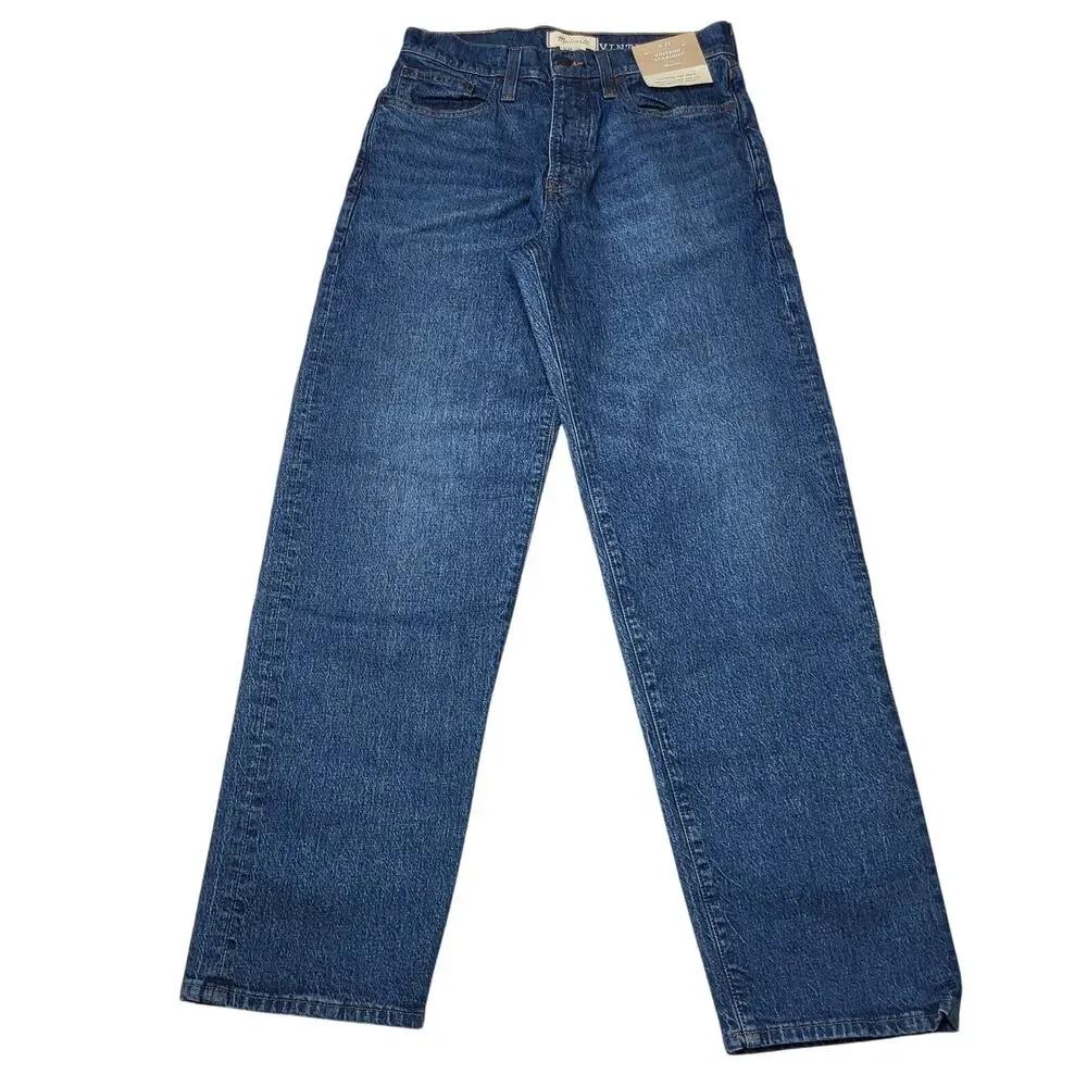 Madewell Mens Vintage Straight Jeans Medium Millbrook Wash Button Fly 29x32